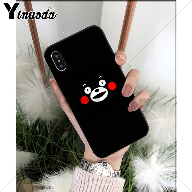 Yinuoda Японский милый Kumamon ТПУ Мягкий силиконовый чехол для телефона Apple iPhone 8 7 6 6S Plus X XS MAX 5 5S SE XR сотовые телефоны