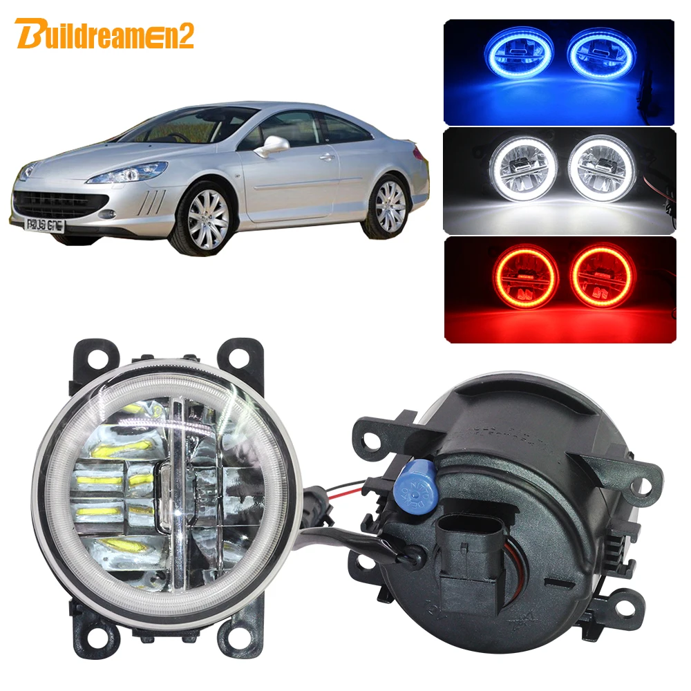 

Buildreamen2 Car H11 4000LM LED Bulb Fog Light Angel Eye Daytime Running Light DRL 12V For Peugeot 407 Coupe 6C 2005-2011