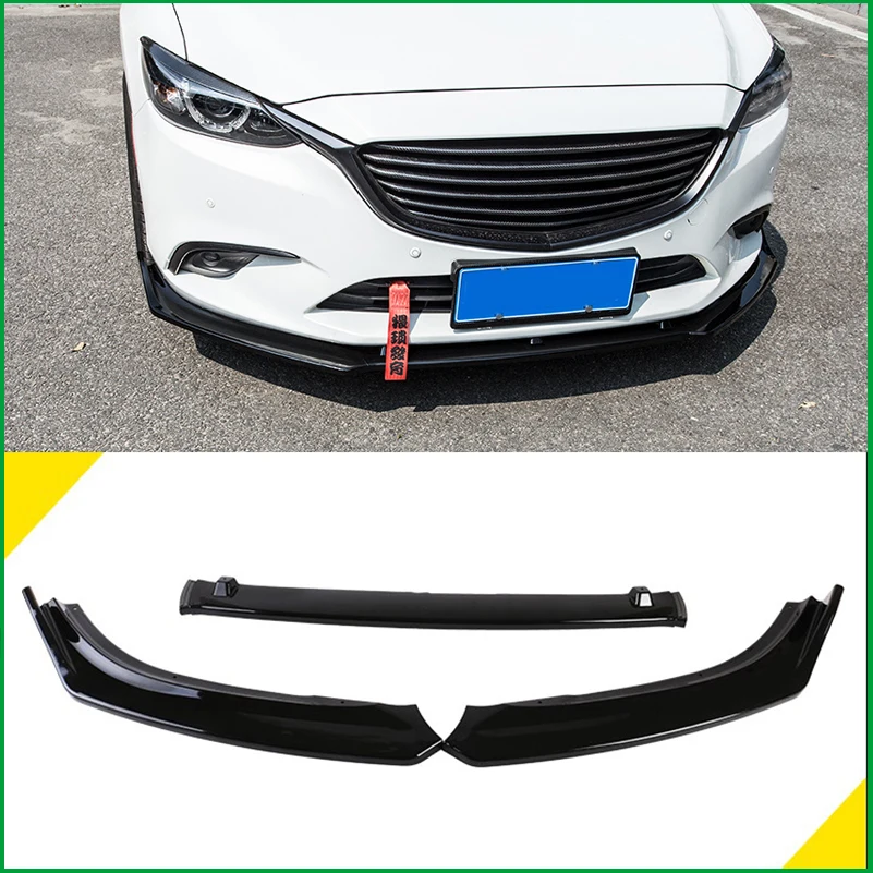 

For Mazda 6 M6 Atenza 2014-2017 Front Bumper Lip Lower Grille Spoiler Protector Body Kit Diffuser Cover Sticker Trim Car Styling