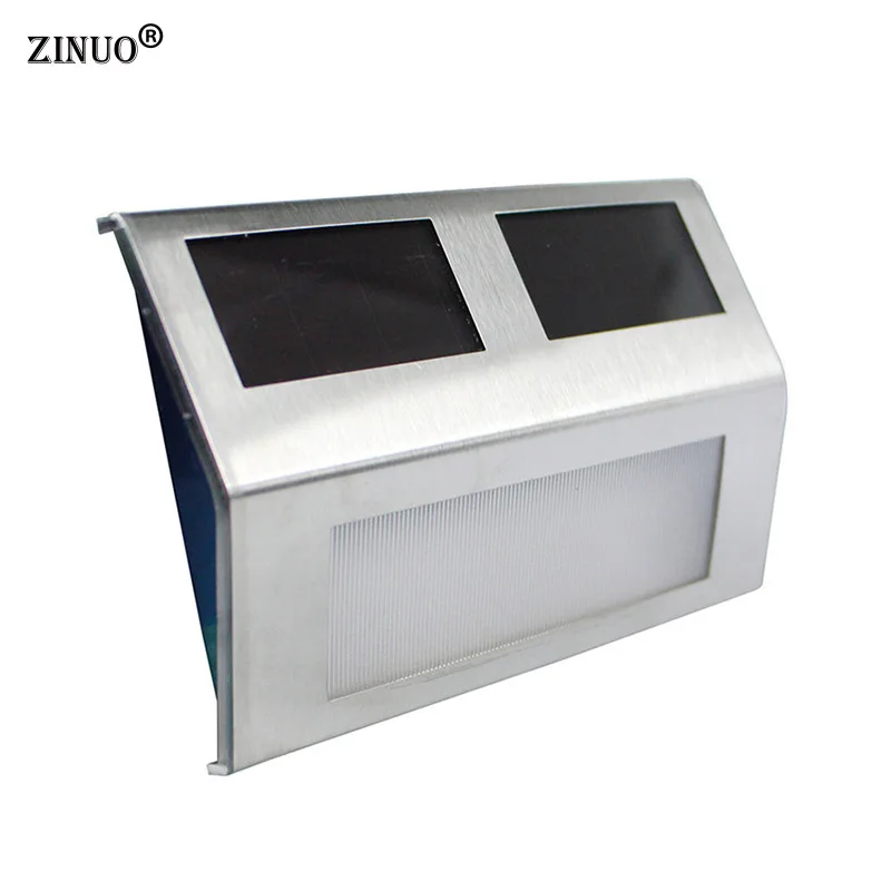 

ZINUO 5pcs/Lot Solar Wall Lamps Garden Pathway Stairs Lamp Light Waterproof Outdoor Wall Light Sensor Yard Path Fence Lamp
