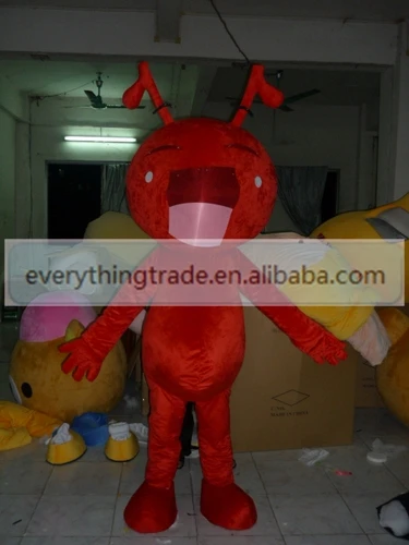 

New arrival 2014 Adult cartoon cute red ant mascot costume suit fancy dress mascot party costumes