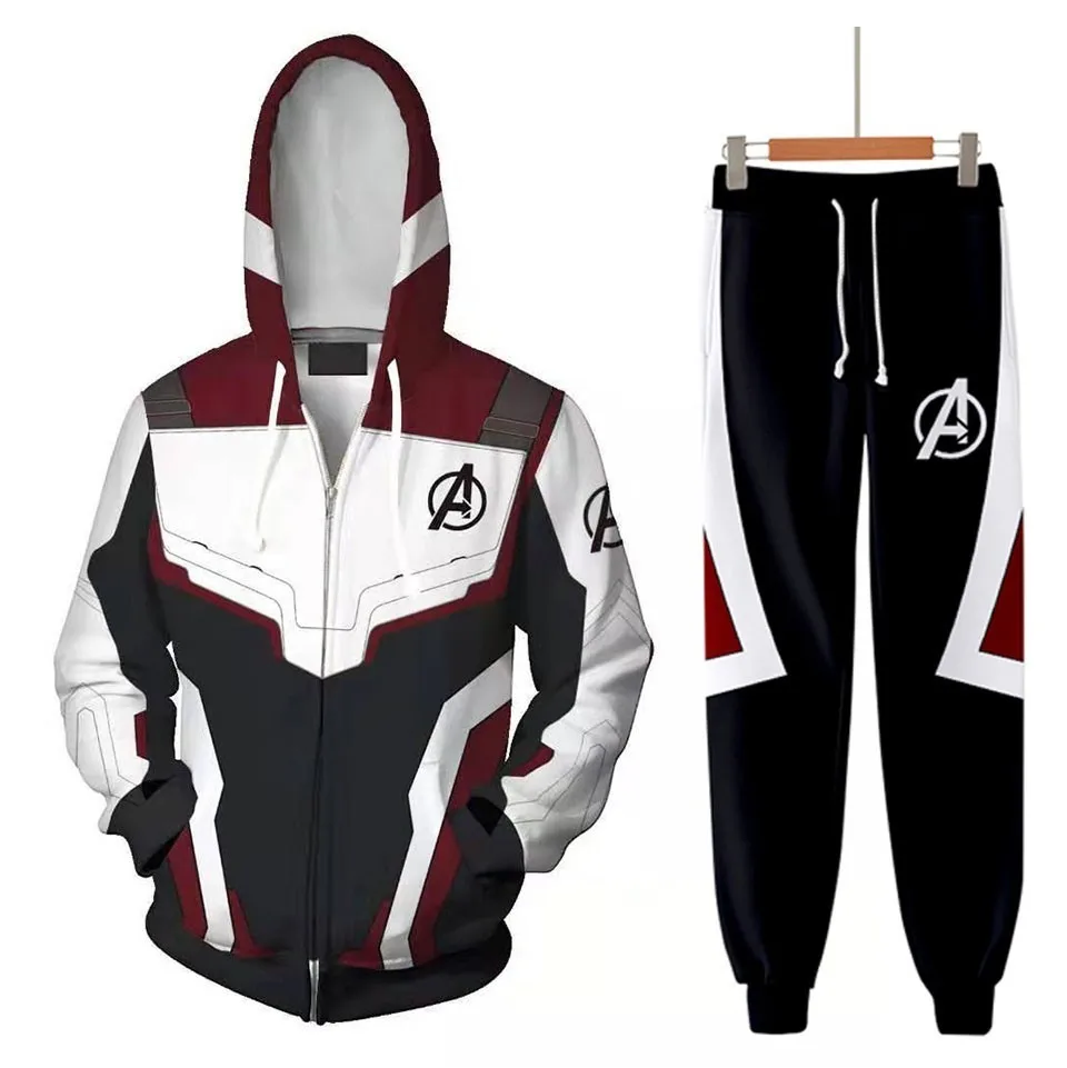 Avengers Endgame Quantum Realm Sweatshirt Jacket Advanced Tech Hoodie Cosplay Costumes superhero T-Shirts Iron Man Hoodies Pant
