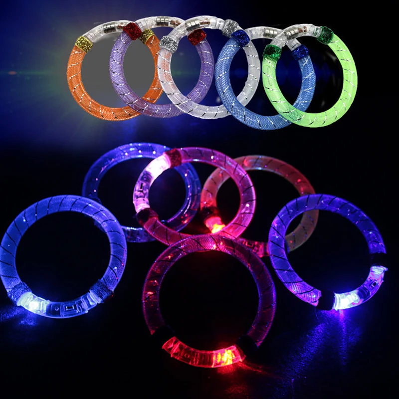 luminous toys/Colorful flash tube / acrylic bracelet/colorful flash/pouring light/bar props
