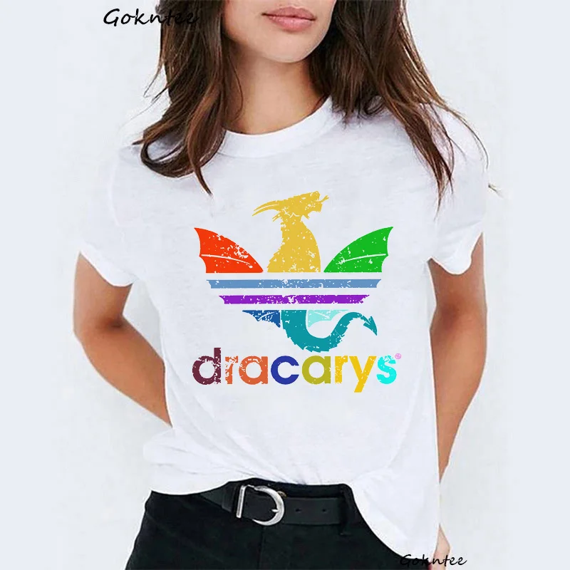 Dracarys Футболка женская мама драконов белая с принтом vogue Футболка camiseta летние топы dracarys Винтажная Футболка femme mujer