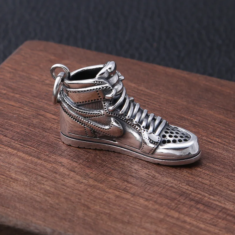 

S925 silver sports leisure shoes Necklace Pendant fashion men and women's fashion version of small pendant
