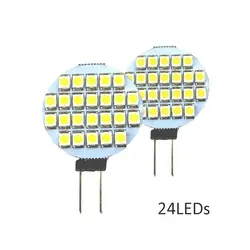 G4 базы светодиодный свет лампы 24 5050 SMD светодиодный Spotlight лампы кукурузы DC12V Vifat круглая пластина зеркало свет белый теплый белый IQ