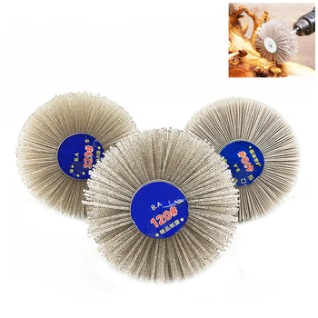 

YEODA Du Bangsi Flower Heads Abrasive Nylon Wheel Woodwork Polishing Brush Bench Grinder For Wood Furniture Mahogany