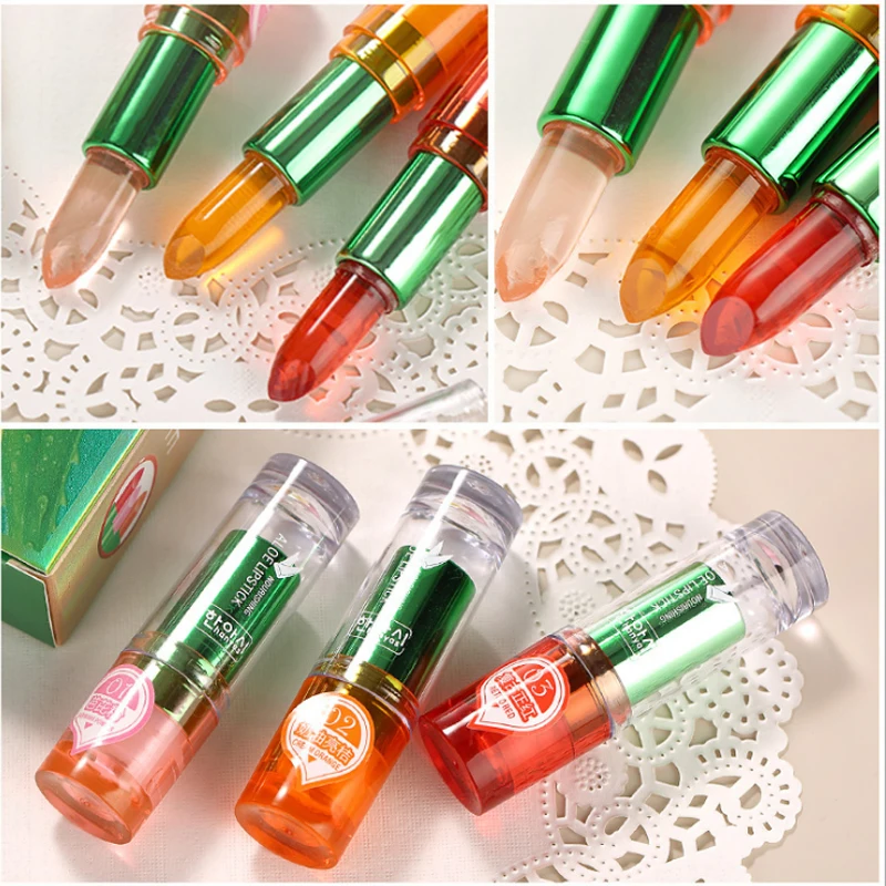 Hangyashi Make-up brand 3 pcs Aloe Temperature sense Discoloration Lipstick Not decolorizing Nonstick cup waterproof |