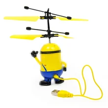 Обучающие игрушки Дрон RC вертолет самолет мини-Дрон Летающий мигающий Вертолет ручное управление радиоуправляемые игрушки миньон Квадрокоптер Дрон светодиодный