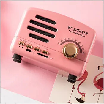 

Retro Portable Mini Bluetooth Speaker Wireless Speakers Super Bass Loudspeakers Music Player Support TF Card FM Radio