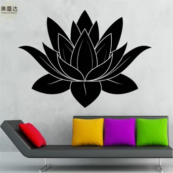 

Wall Stickers Vinyl Decal Lotus Flower Buddhism Symbol of Purity Talisman