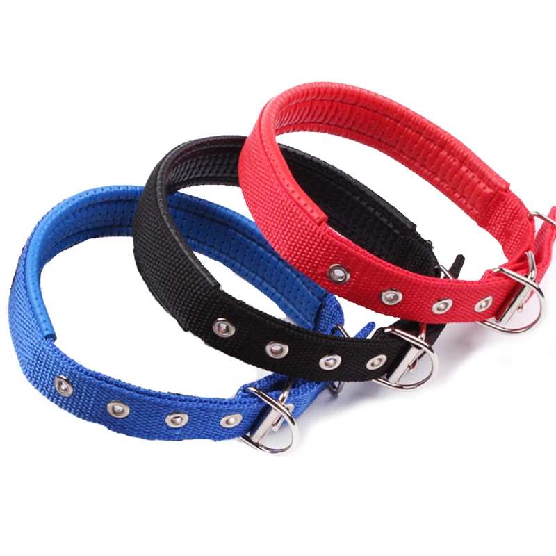 3 Colors Nylon Adjustable Dog Collar Layer Super Comfortable Foam