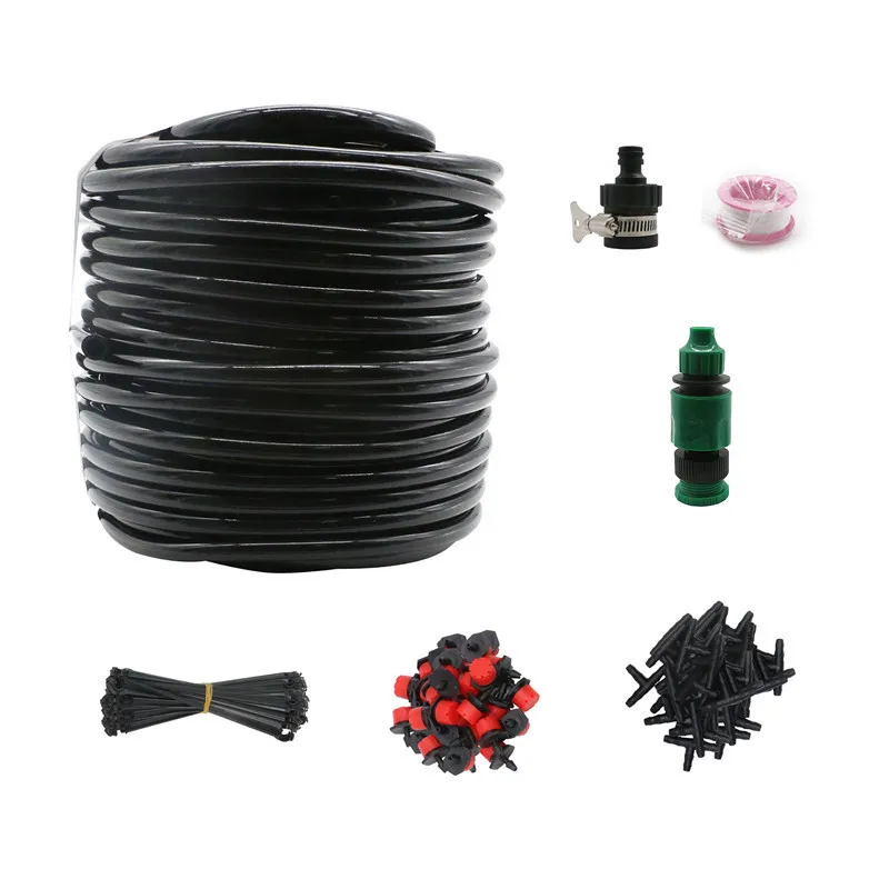 

25m 4/7mm Hose set DIY Micro Drip Irrigation System Plant Self Watering Kit System Automatic Garden Hose Kits Connector