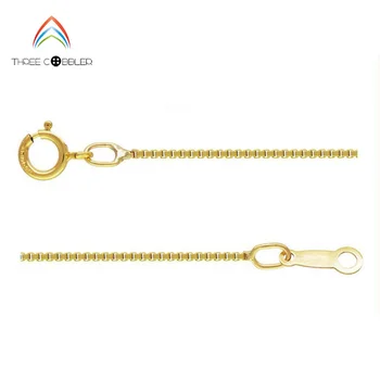 

16 Inch/18 Inch 0.85mm Box Chain Finished Necklace W/Spring Clasp 14K Yellow Gold Filled Wholesale BULK DIY Jewelry Finddings