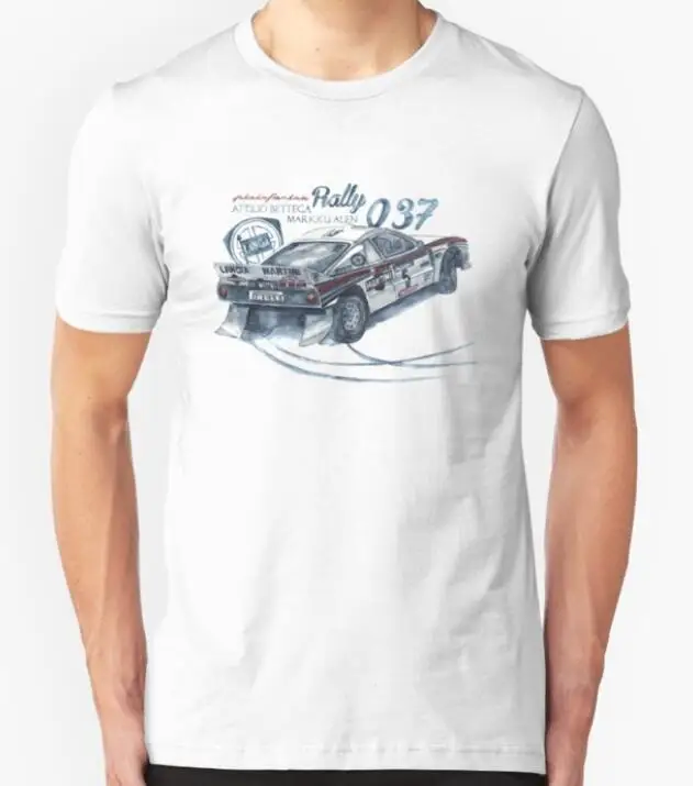 Новая мода ралли Группа B Lancia 037 рубашка Martini гонки Wrc | Мужская одежда