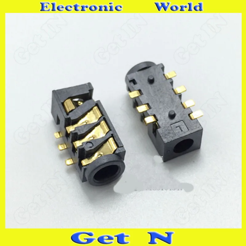 300pcs PJ 393 7Pins 3 5MM HeadPhone Connectors 3 5MM Stereo Audio Socket jacks PJ393 with Column