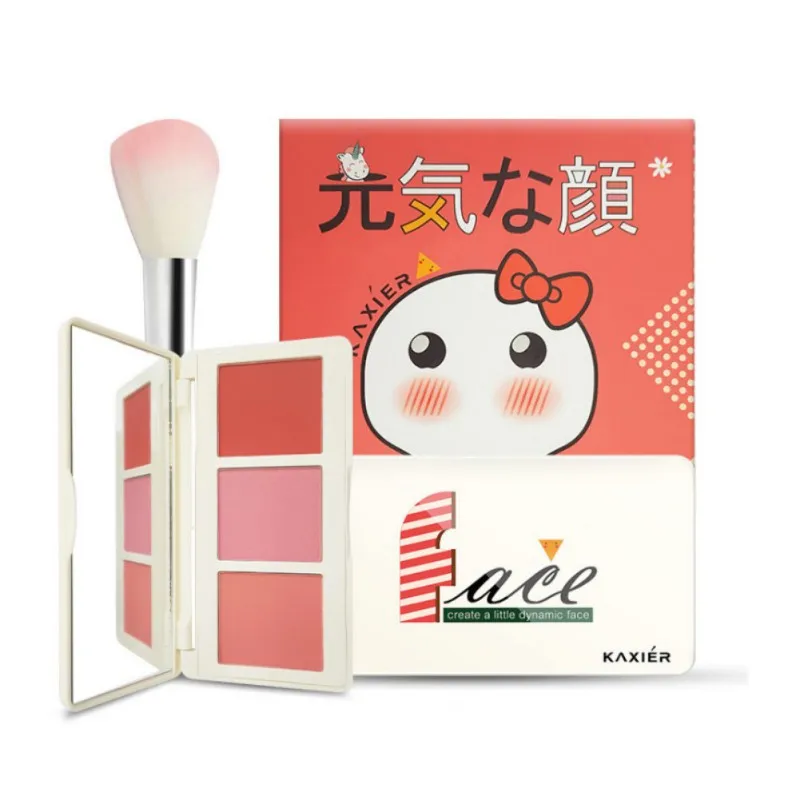 

3 Colors Natural Soft Blusher Powder Palette Matte Make Up Blushes Natural Soft Powder Cosmetic Base Makeup