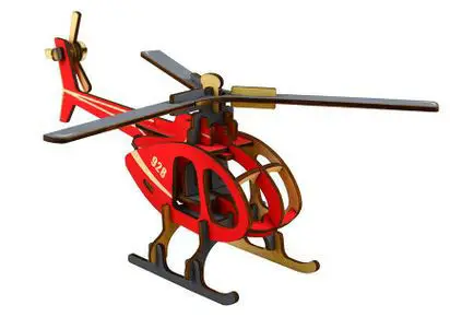 Высокое качество Новые детские 3D головоломки игрушки мальчик головоломка собранная деревянная модель игрушечные самолеты - Цвет: G