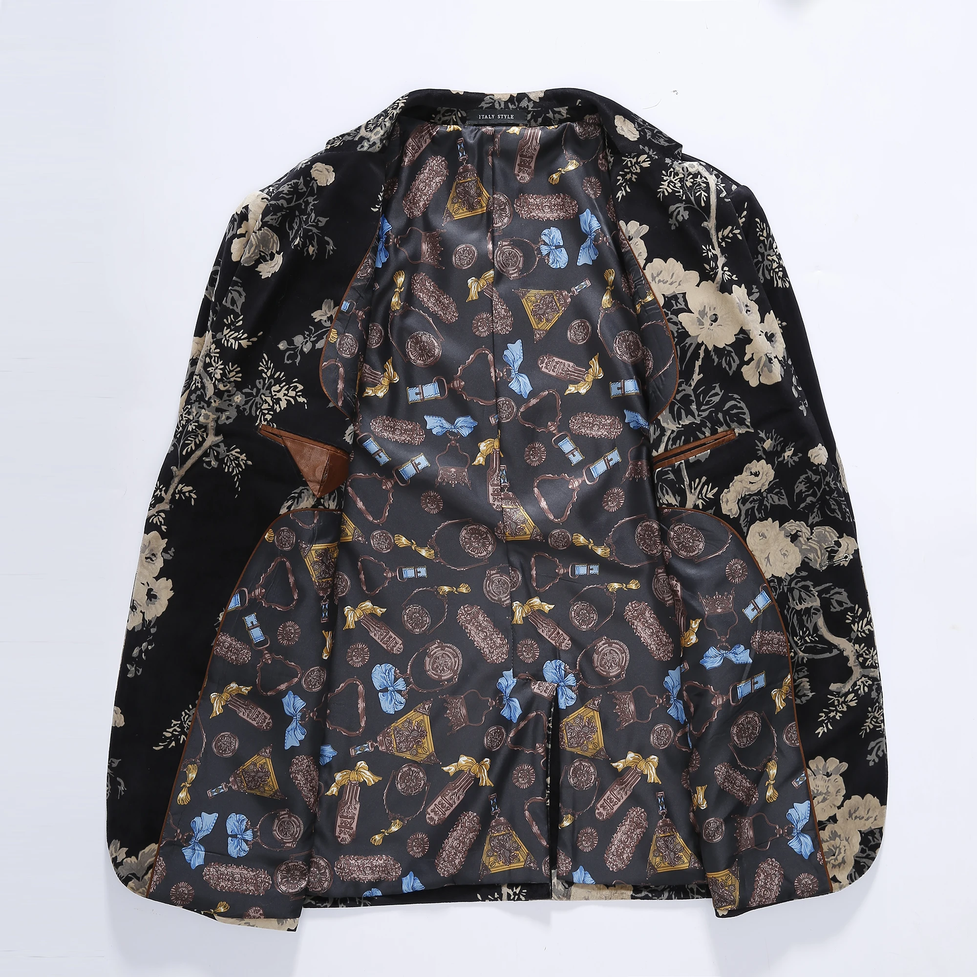 2019 Men'S Fashion Print Blazer High Quality Slim Fashion Luxury Wild Single Breasted Men'S Single West 2019 Men'S Fashion Print Blazer High Quality Slim Fashion Luxury Wild Single Breasted Men'S Single West