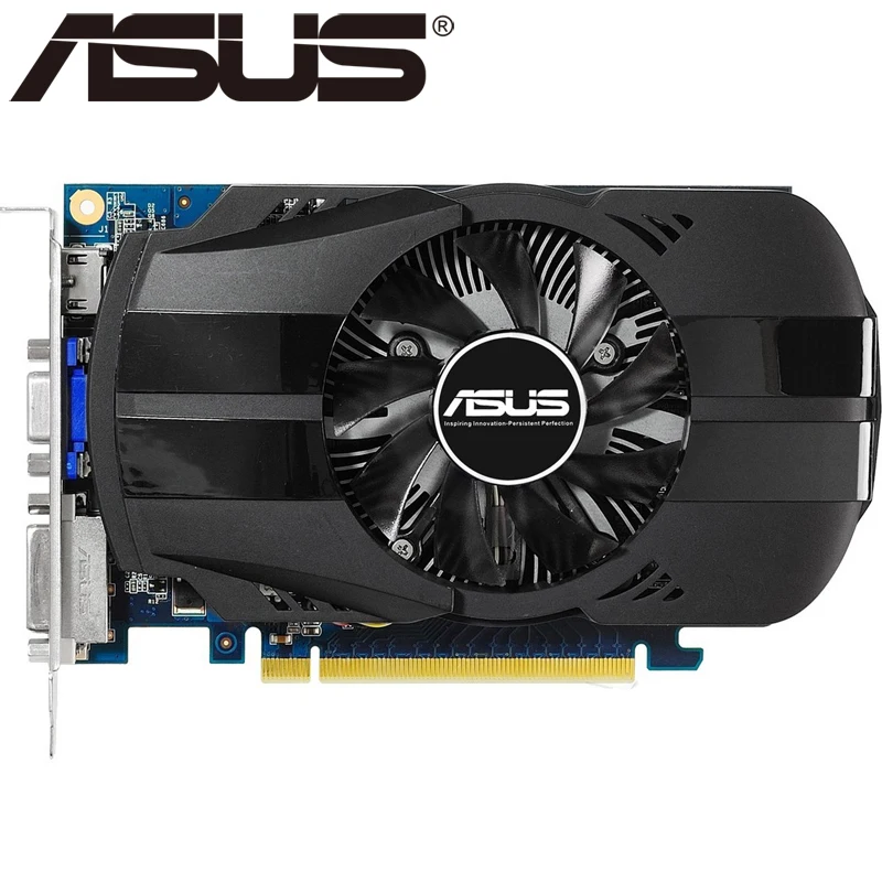 Видеокарта ASUS GTX650 оригинал 2 Гб 128 бит GDDR5 графические карты для nVIDIA Geforce GTX 650 Hdmi Dvi