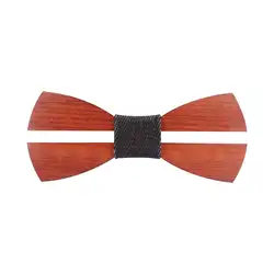 Мода древесины джентльмен галстуки ручной работы бабочка Свадебная вечеринка галстуки-бабочки уникальный деревянный галстук для