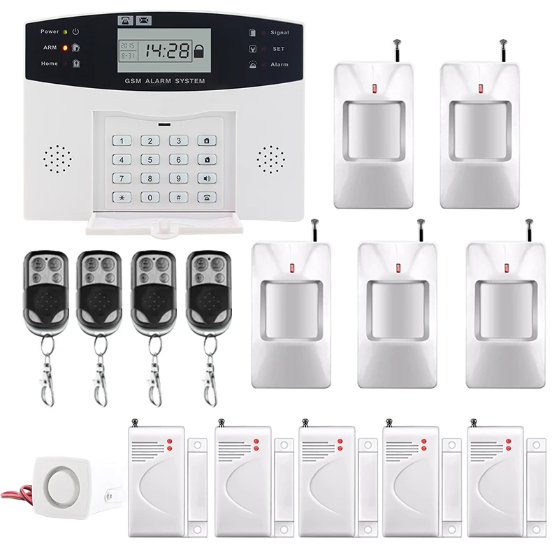 

Saful top quality Home Security GSM Alarm systems LCD Display SIM SMS Alarm Russian/English/Spanish/French voice