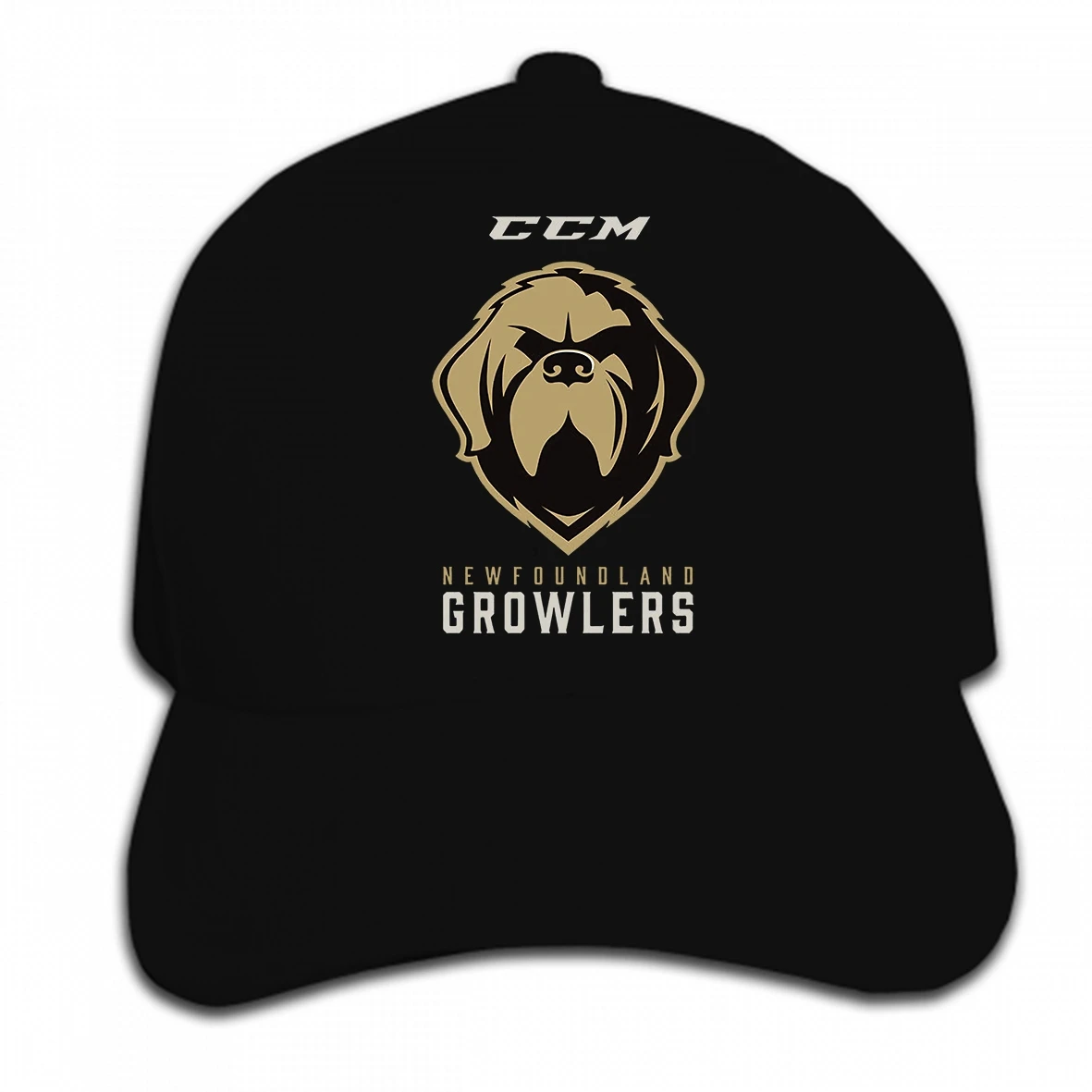 Бейсбольная кепка с принтом на заказ Newfoundland Growlers для мужчин s Черная хоккея M 5XL |
