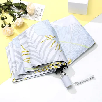 

Ultra-light Small Umbrella Goddess Ins Sunny Rain Sunscreen UV Umbrella Automatic Mini Folding Student Umbrellas Children 50