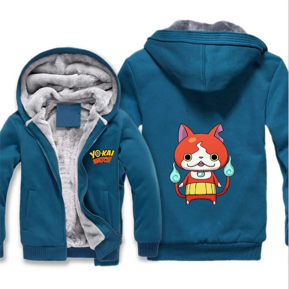 Аниме Yokai часы куртка Косплей Костюм Толстовка без рукавов с капюшоном пальто