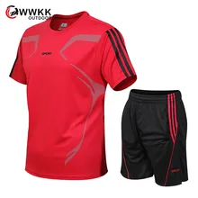 WWKK Новая летняя мужская Влагоотводящая модная футболка с короткими рукавами костюм Повседневная модная рубашка с круглым вырезом свободные эластичные шорты с манжетами