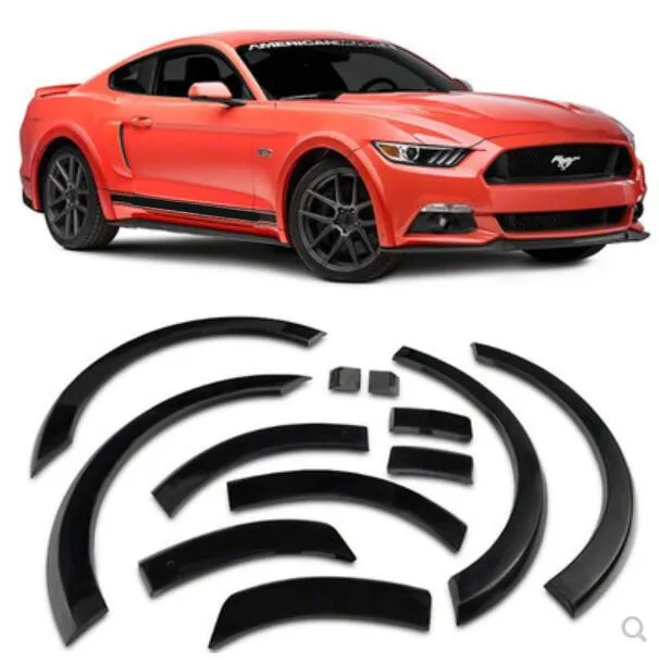 

Car Unpainted Wheel Eyebrow Round Arc Fender Mud Flaps Mudguards Splash Guards Body Kit For Ford MUSTANG 2015 2016 2017