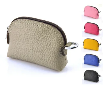 

Women Genuine Real Leather Coin Wallet Change Purse Bag Zip Pouch Fashion Money Cute Stylish Free Shipping Accessory Lady Casual
