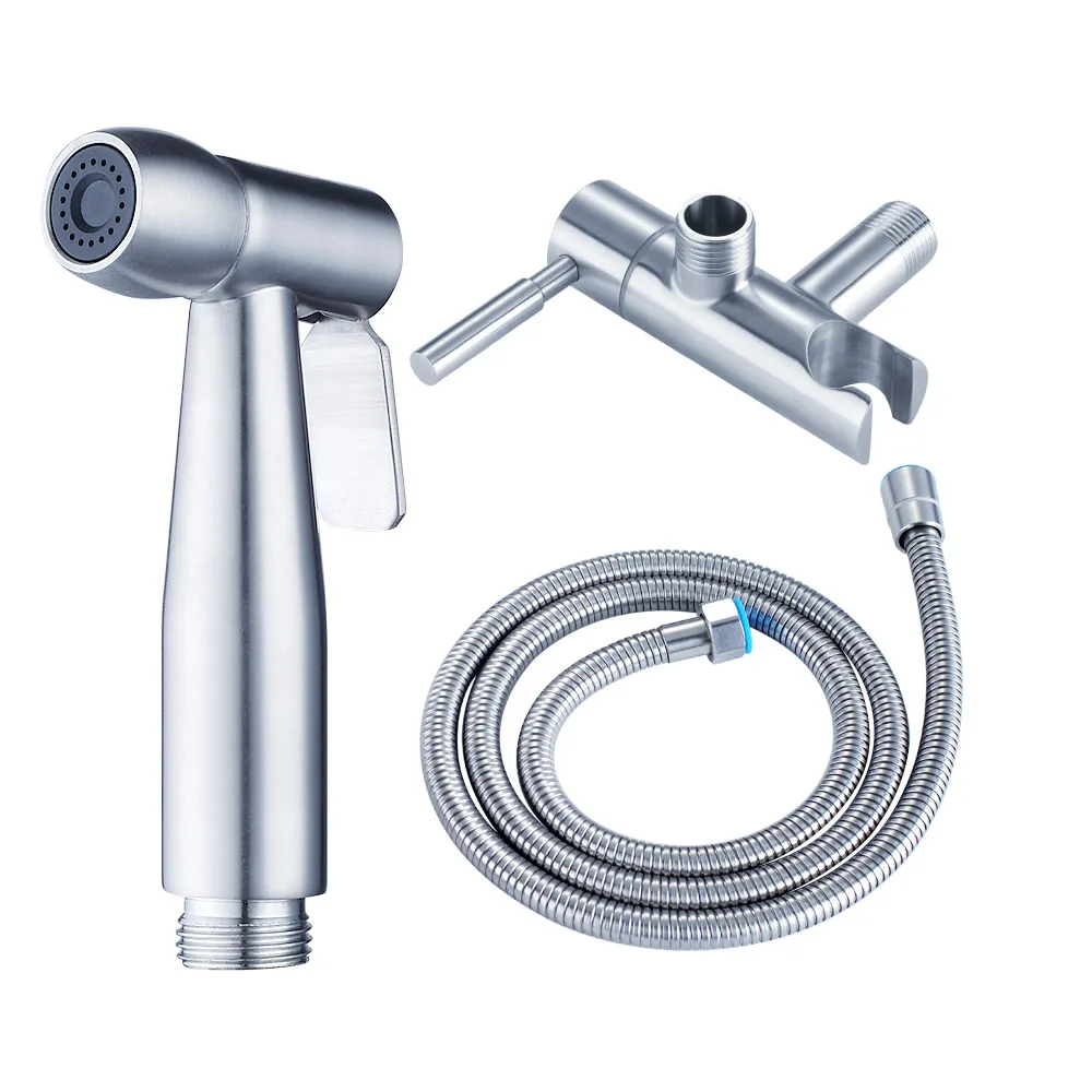 568V High Class Brushed Stainless Hand Held Toilet Bidet Sprayer