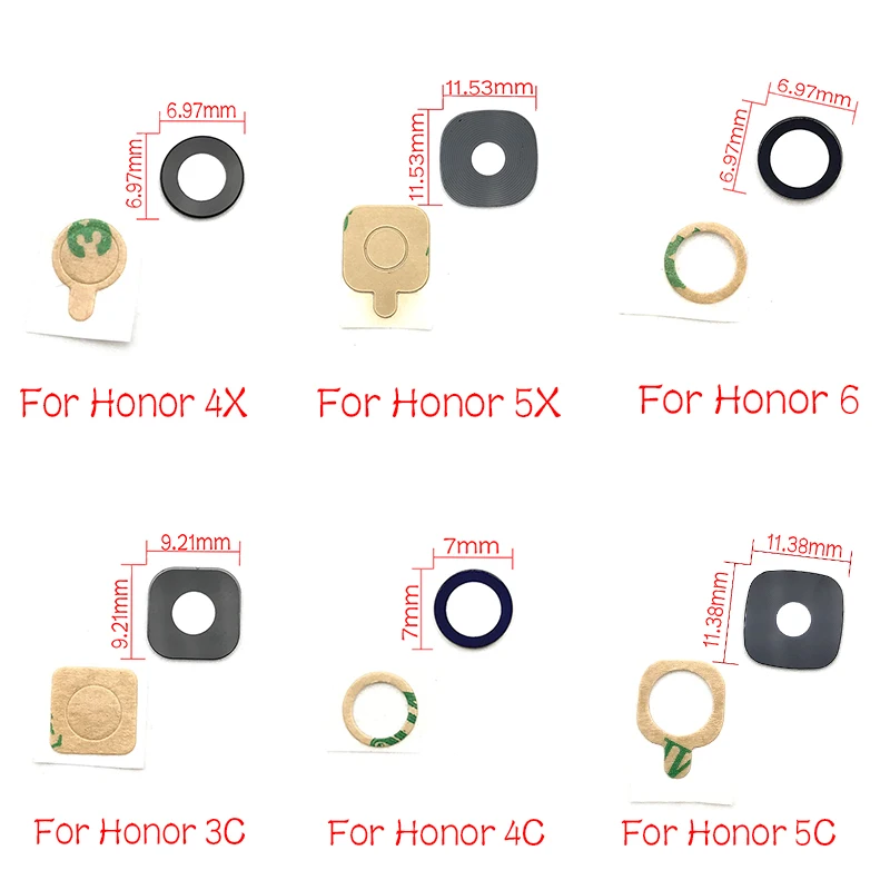 

10pcs Rear Camera Glass Lens For Huawei Honor 5X 6 6A 7A 7C 7X 8X 9 10 Mate 10 Lite Pro Max V9 Play Y9 2018 2019 P Smart Housing