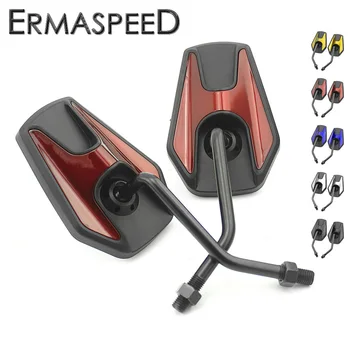 

Universal Motorcycle Handlebar Rearview Mirrors Black Red Blue Silver Gold Scooter Side Mirror for Honda Kawasaki Yamaha