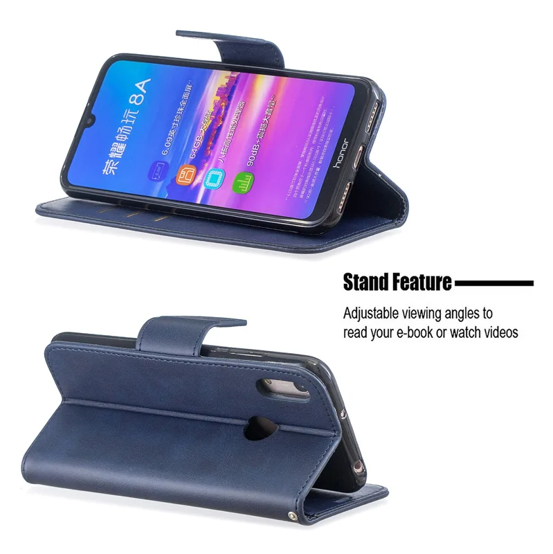 2019 ТПУ кожаный чехол футляр для huawei Y6 Y7 Y5 Y9 Prime 2018 Honor 8A 8 S 7A Pro 7C 7 винтажный Чехол