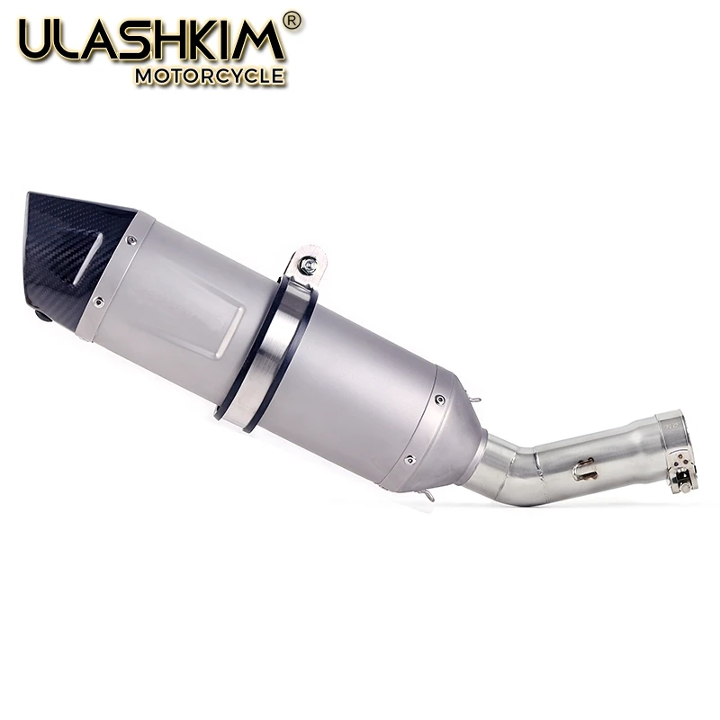 

Motorcycle Full System Muffler Escape Exhaust Middle Link Pipe Accessories Slip On For Yamaha Fazer FZ8 FZ8N FZ800 2010 to 2015