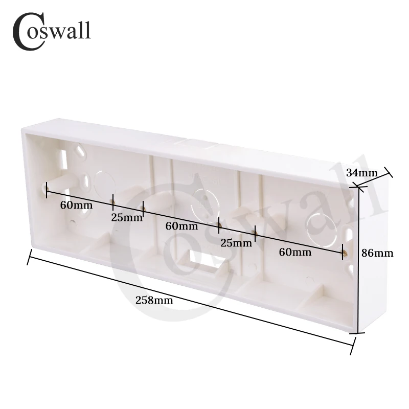 Aplica-se para Toda a Posição da Superfície da Parede a Caixa de Montagem 34mm de Coswall para 86 tipo Interruptores Externa Triplos ou Soquetes 258mm * 86mm 10 High Quality Renovação da Casa