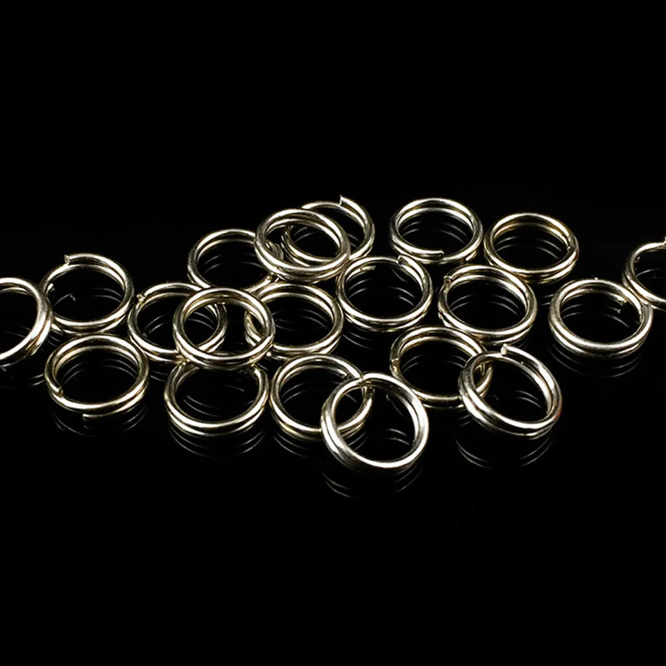 Fishing accessories 116PCS/Lot for Stainless Steel Split Rings set Fishing split ring connector Blank Lures Crank bait