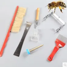 7 шт./компл. новые инструменты для пчеловодства/использование улей с скребком, пчелиный подметальный игольчатый нож для подъема и Королевская клетка Embedder