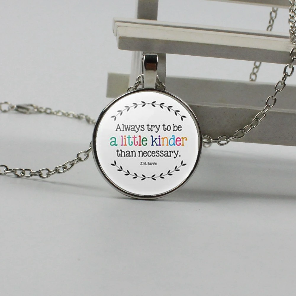 Nuevo siempre intenta ser más suave de lo necesario collar de letras colgante joyería citas de inspiración|Collares colgantes| - AliExpress