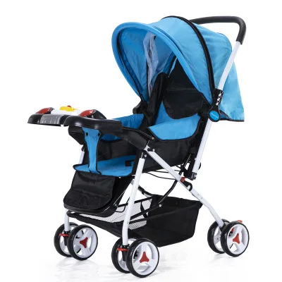 

High landscape stroller foldable wheel shock absorber stroller can sit and sit one key to collect cart