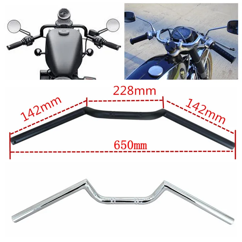 

Universal 22mm Drag Bar Handlebar Tubes Cruiser Chopper Bobber Cafe Racer Old School Scooter Offroad For Honda CG125 2000-2008