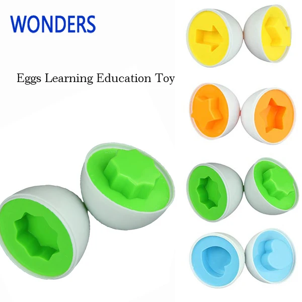 

6 Eggs set early Learning Education Toys Mixed Shape Wise Pretend Puzzle Smart Baby Kid Learning Toy