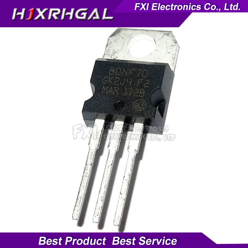 

10pcs/lot STP80NF70 80NF70 TO-220 MOSFET controller 80A 70V EMU original authentic