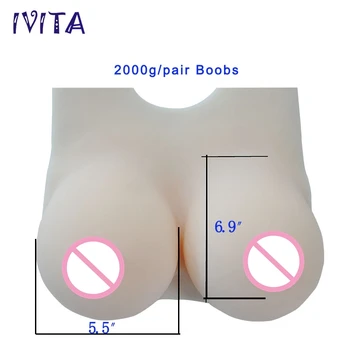 

IVITA 2018 New Design Silicone Breast Forms Realistic Fake Boobs Suitable For Crossdresser Transgender Enhancer Shemale