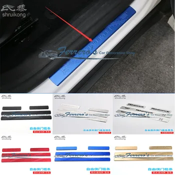 

many colors for 2015 2016 2017 JEEP Renegade 4pcs/lot metal Car Accessories car stickers outside door sill Scuff Plate Protector
