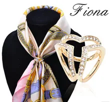 Luxury Rhinestone Scarves Jewelry Accessories for Women Casual Dress,women wedding brooch scarf buckle,small scarf clip pins