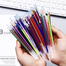 100 шт./лот, 100 цветов, гелевая ручка, многоцветные гелевые чернила для рисования, Шариковые заправки для ручек, школьные канцелярские принадлежности, 0,7 мм