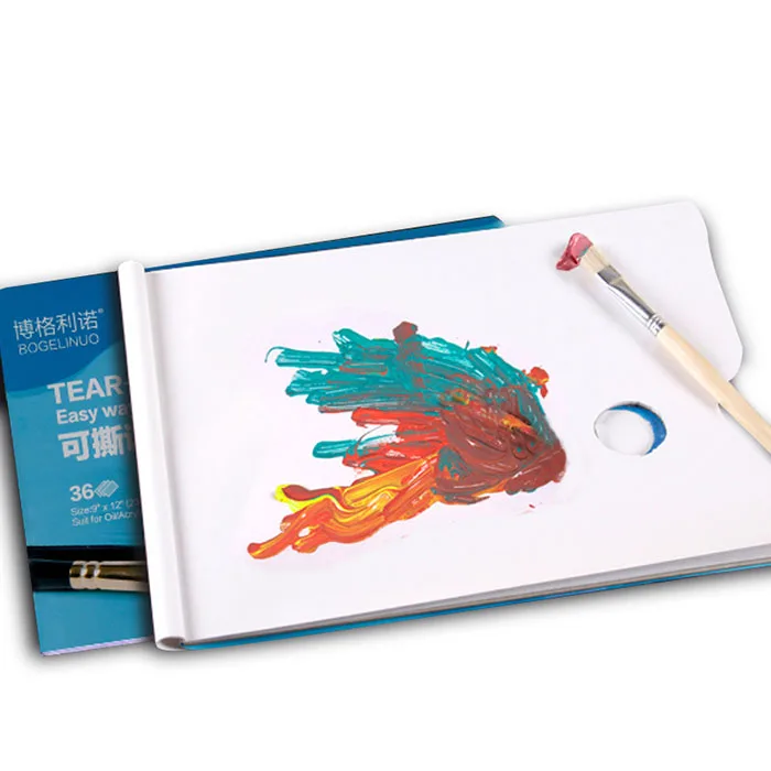 36pcs paper/set Painting Palette Paper Gouache Oil Acrylic Watercolor